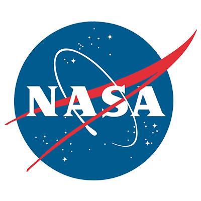 Blue, red and white NASA logo